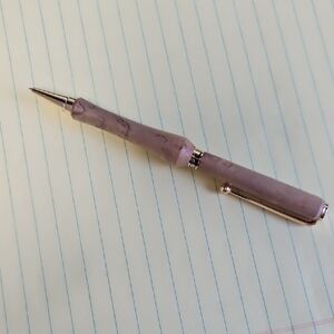 Elegant Marbled Pen with Gold Accents